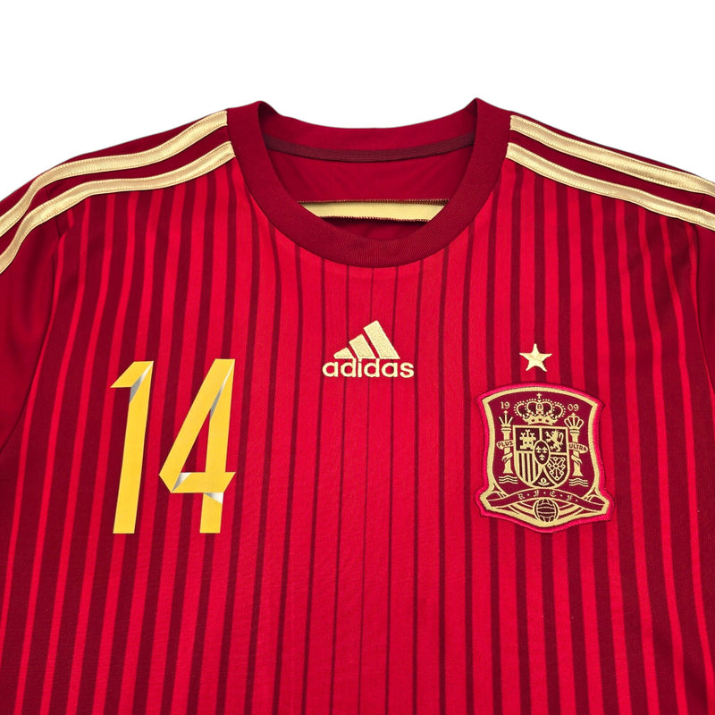 2014/15 Spain Home Football Shirt (M) Adidas #14 Alonso - Football Finery - FF204309