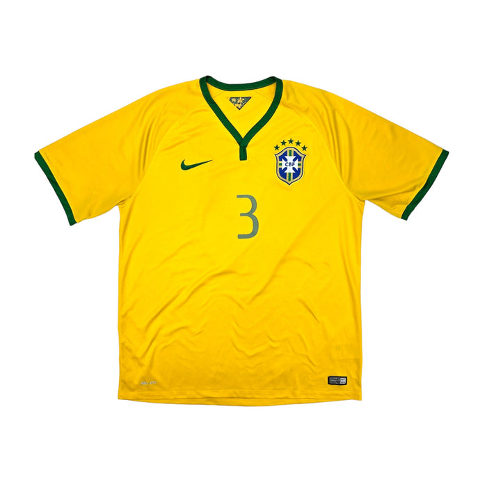 2014/16 Brazil Home Football Shirt (XL) Nike #3 Silva - Football Finery - FF203796