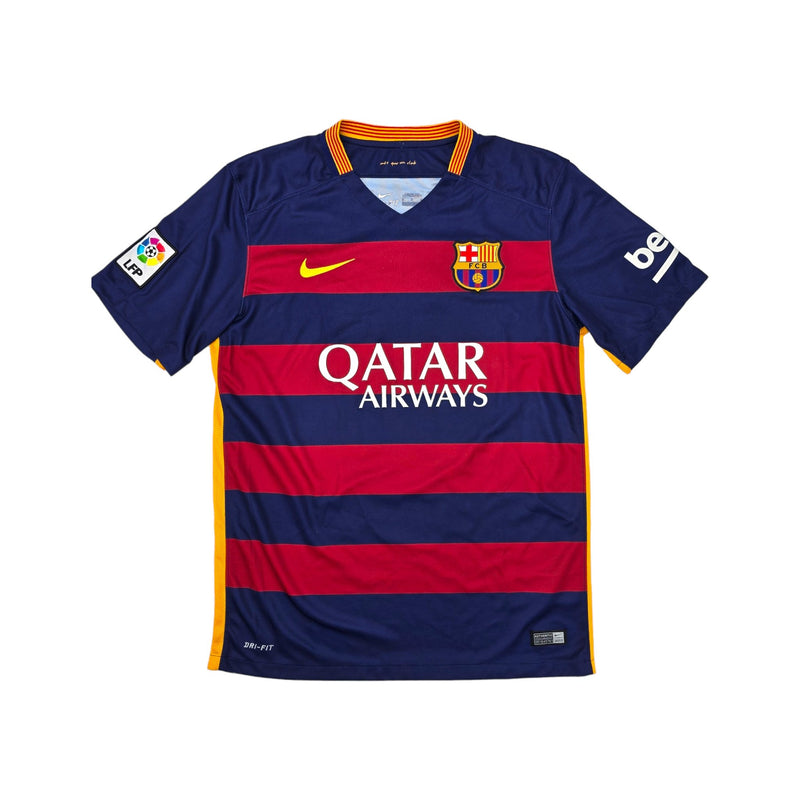 2015/16 Barcelona Home Football Shirt (M) Nike #11 Neymar Jr - Football Finery - FF203995