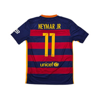 2015/16 Barcelona Home Football Shirt (M) Nike #11 Neymar Jr - Football Finery - FF203995