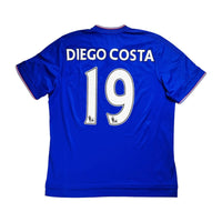 2015/16 Chelsea Home Football Shirt (XL) Adidas #19 Costa - Football Finery - FF203074