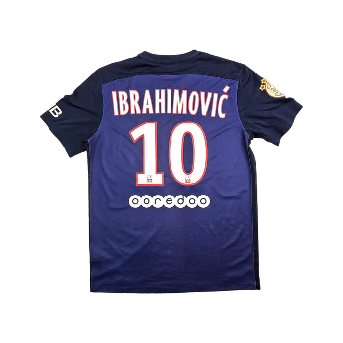 2015/16 PSG Home Football Shirt (M) Nike #10 Ibrahimovic - Football Finery - FF203592