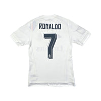 2015/16 Real Madrid Home Football Shirt (S) Adidas #7 Ronaldo - Football Finery - FF203936