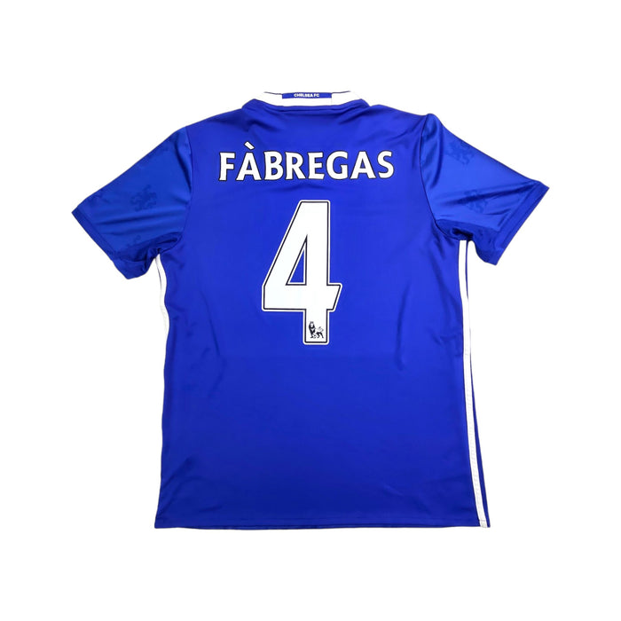 2016/17 Chelsea Home Football Shirt (L) Adidas #4 Fabregas - Football Finery - FF203567