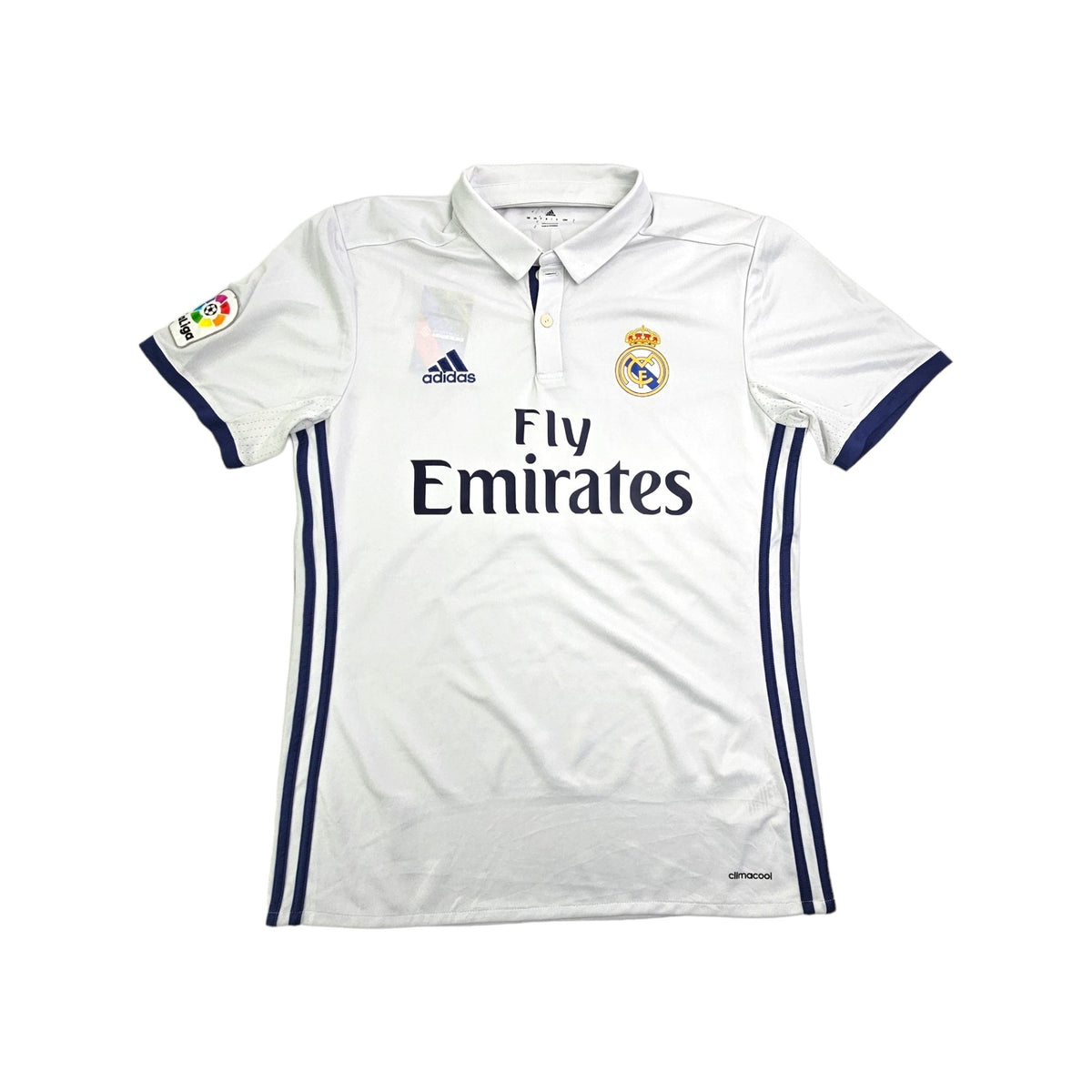 2016/17 Real Madrid Home Football Shirt (M) Adidas #11 Bale - Football Finery - FF203595