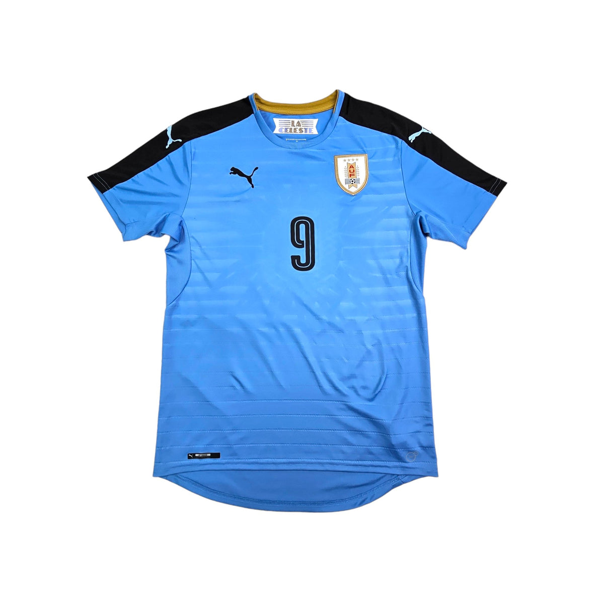 2016/17 Uruguay Home Football Shirt (M) Puma #9 Suarez - Football Finery - FF203410