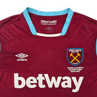 2016/17 West Ham United Home Football Shirt (XL) Umbro #41 Rice - Football Finery - FF203929