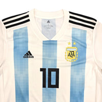 2018/19 Argentina Home Football Shirt (L) Adidas #10 Messi - Football Finery - FF204026