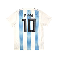 2018/19 Argentina Home Football Shirt (L) Adidas #10 Messi - Football Finery - FF204026