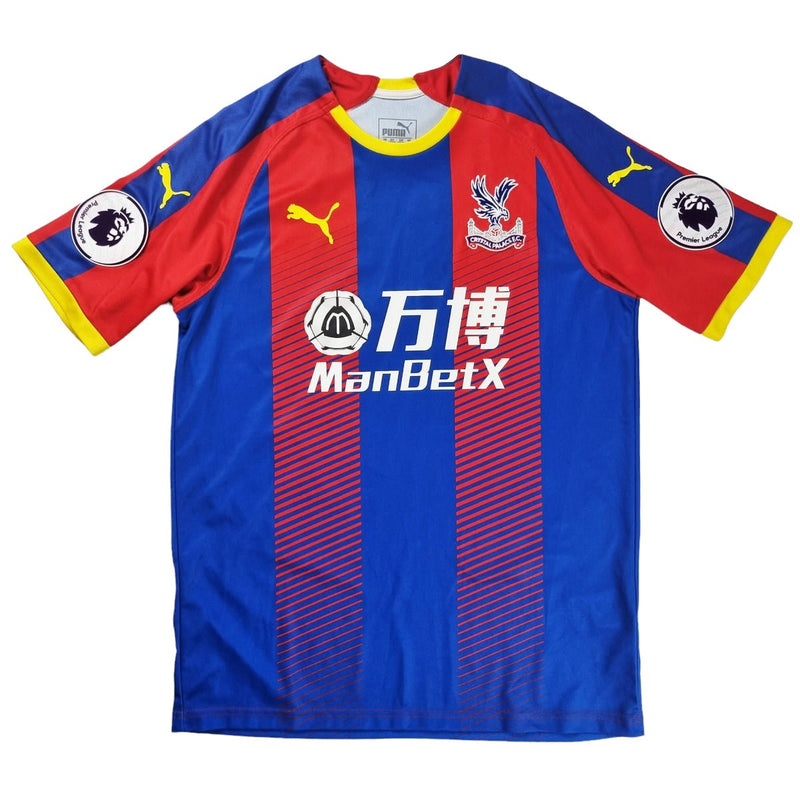 2018/19 Crystal Palace Home Football Shirt (M) Macron #11 Zaha - Football Finery - FF202322