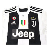 2018/19 Juventus Home Football Shirt (M) Adidas # 7 Ronaldo - Football Finery - FF202459