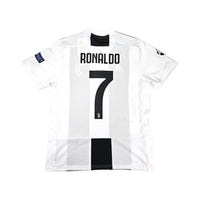 2018/19 Juventus Home Football Shirt (M) Adidas # 7 Ronaldo - Football Finery - FF202459