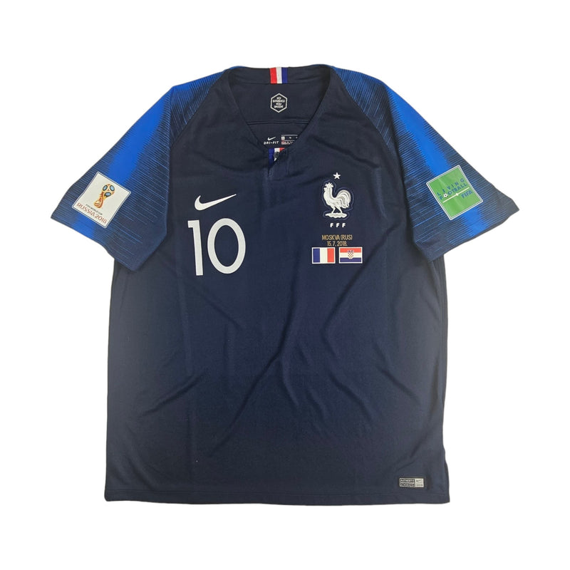 2018/20 France Home Football Shirt (XL) Nike # 10 Mbappe - Football Finery - FF202410