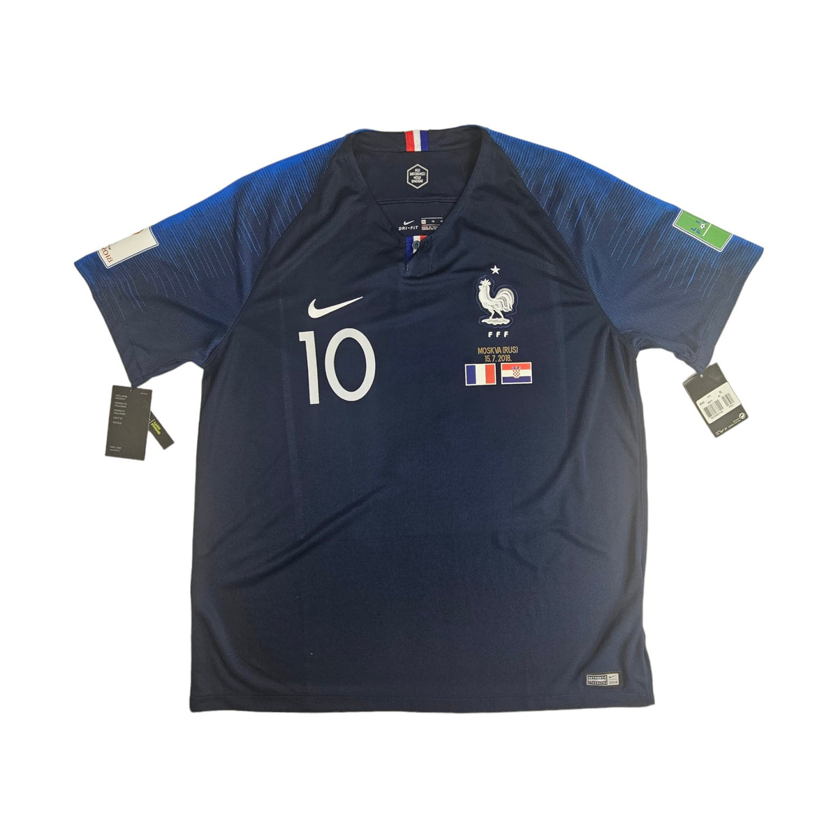 2018/20 France Home Football Shirt (XL) Nike # 10 Mbappe - Football Finery - FF202410