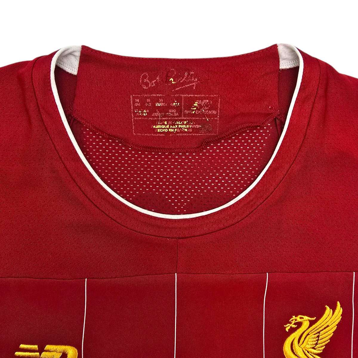 2019/20 Liverpool Home Football Shirt (M) New Balance #4 Virgil - Football Finery - FF204328