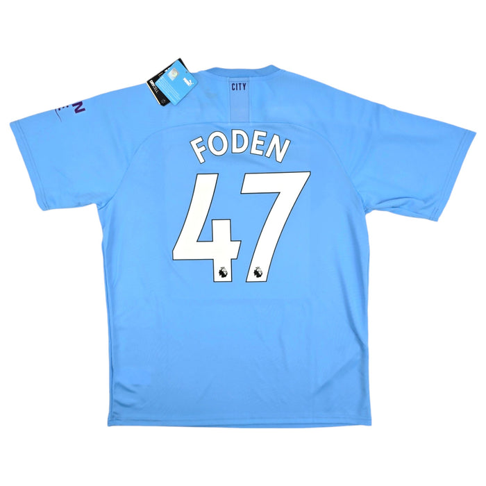 2019/20 Manchester City Home Football Shirt (XL) Puma #47 Foden (BNWTs) - Football Finery - FF204450