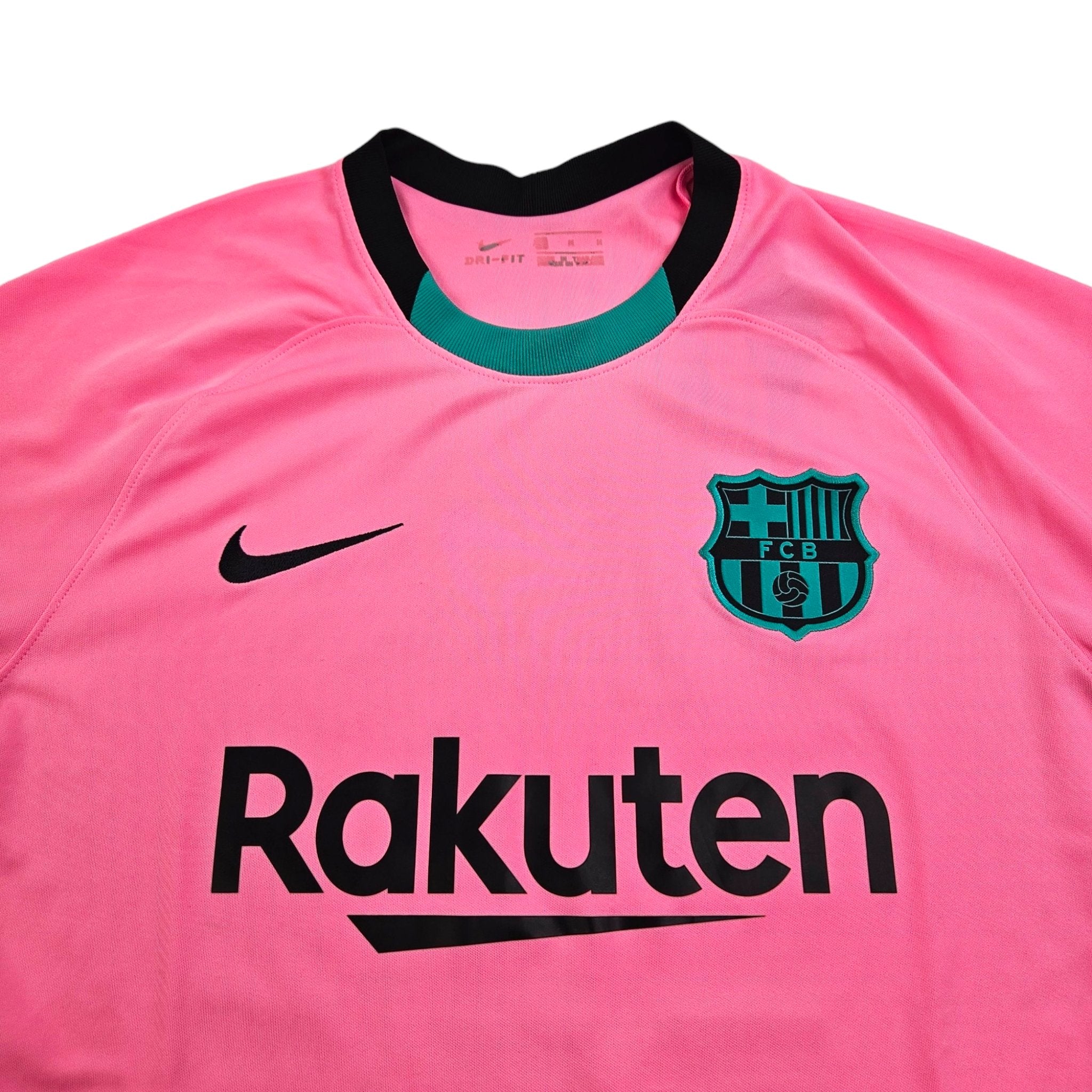 Lionel Messi FC Barcelona La Liga Stadium Fan Pink Third deals Soccer Jersey 2020-2021