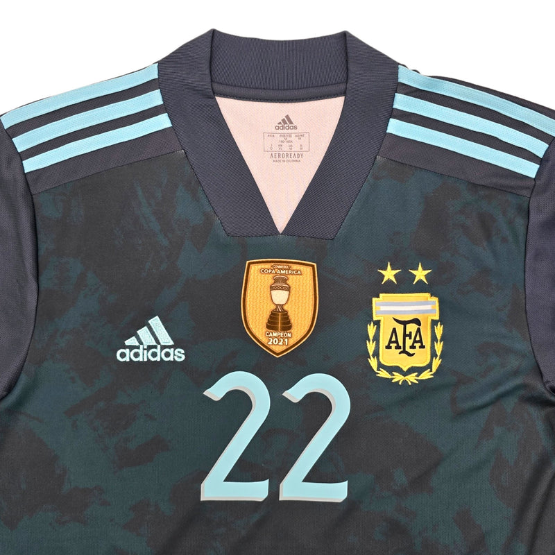 2021/22 Argentina Away Football Shirt (M) Adidas #22 Martinez (WCQ) - Football Finery - FF203798