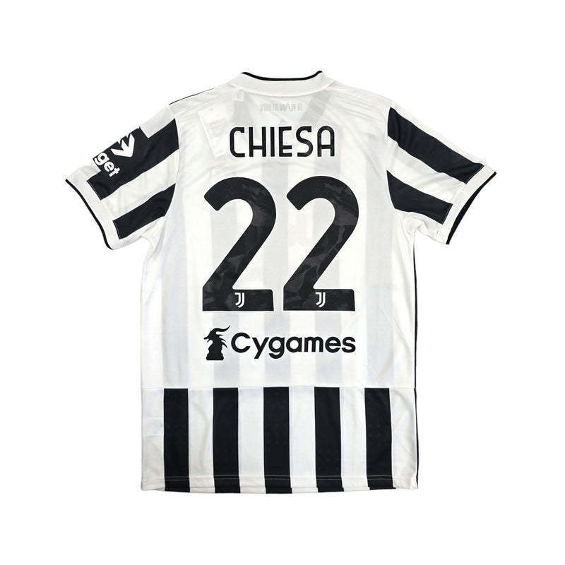 2021/22 Juventus Home Football Shirt (M) Adidas #22 Chiesa - Football Finery - FF204224