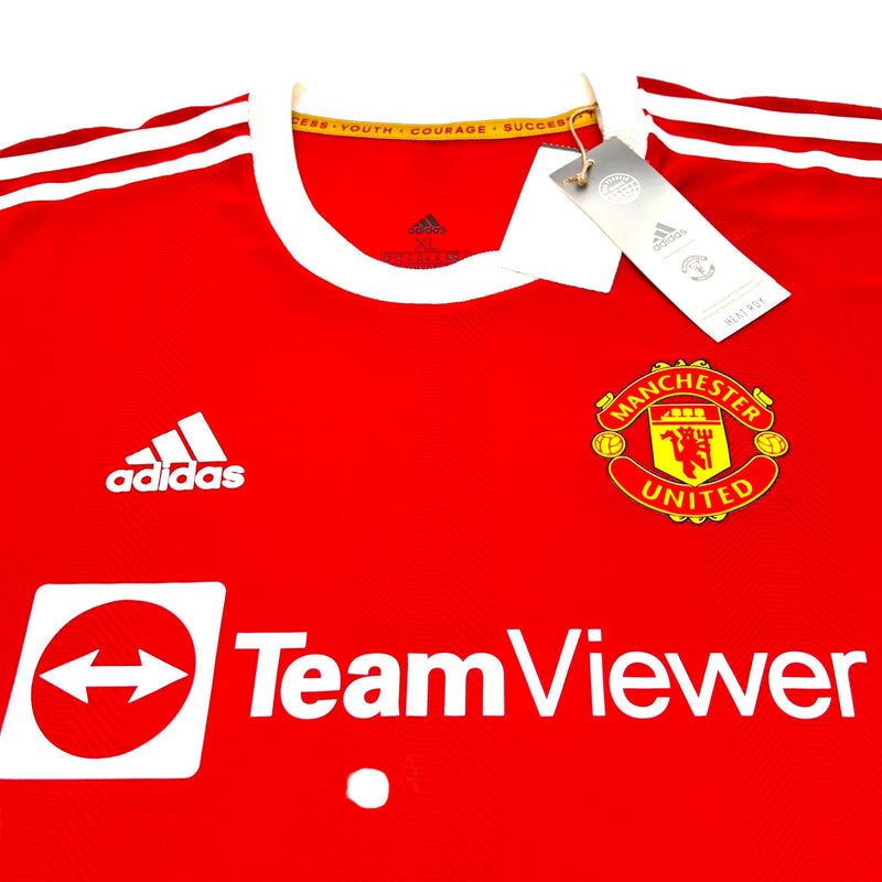 2021/22 Manchester United Home Football Shirt (XL) Adidas (Player Issue) BNWT - Football Finery - FF203485