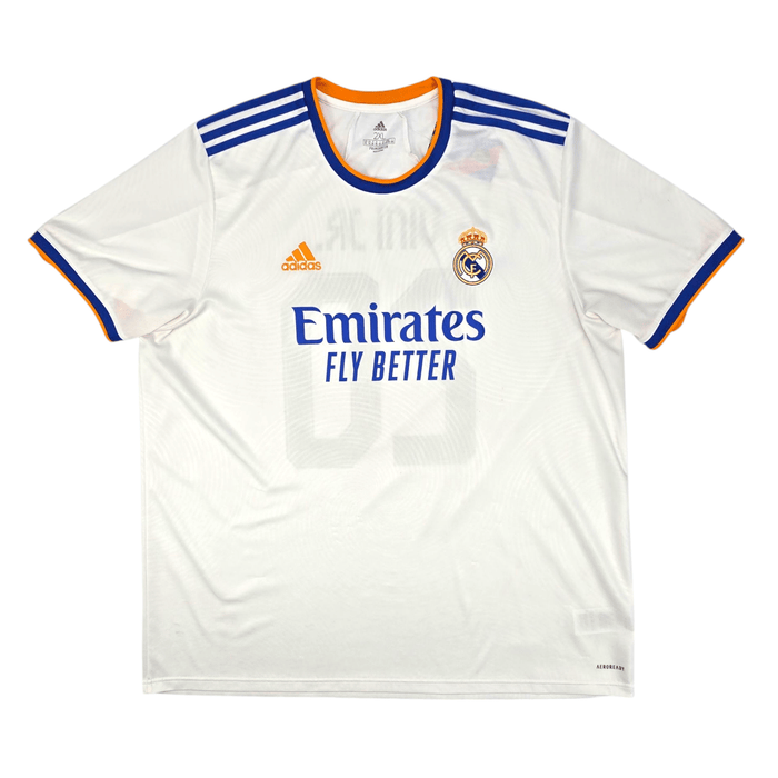 2021/22 Real Madrid Home Football Shirt (2XL) Adidas #20 Vini Jr. - Football Finery - FF300424