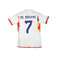 2022 Belgium Away Football Shirt (S) Adidas #7 De Bruyne (Player Version/Authentic) - Football Finery - FF203839