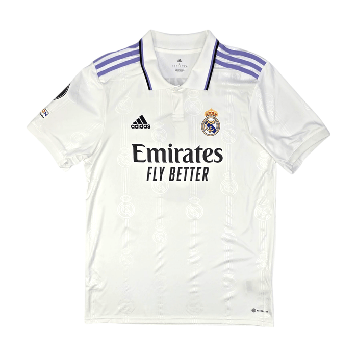 2022/23 Real Madrid Home Football Shirt (L) Adidas #9 Benzema (BNWTs) - Football Finery - FF300841