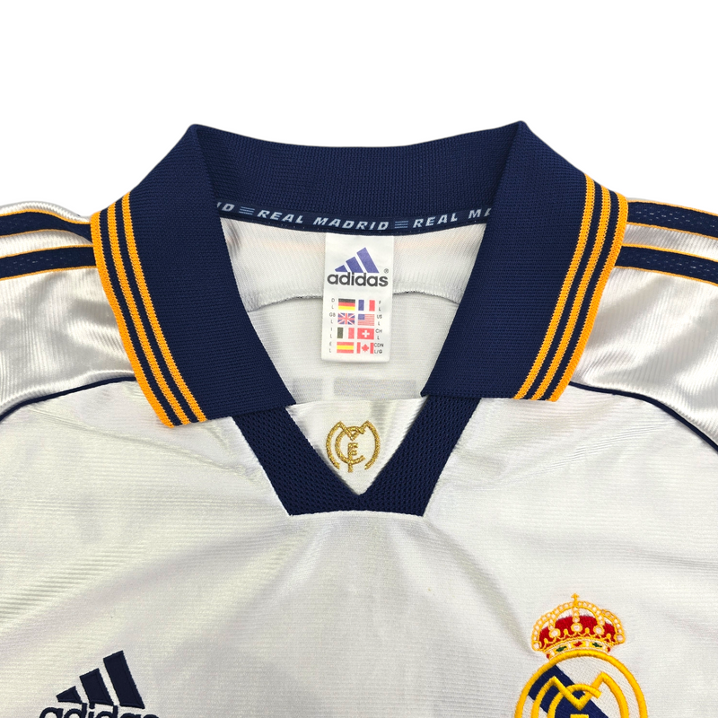 1998/99 Real Madrid Home Football Shirt (L) Adidas #19 Anelka