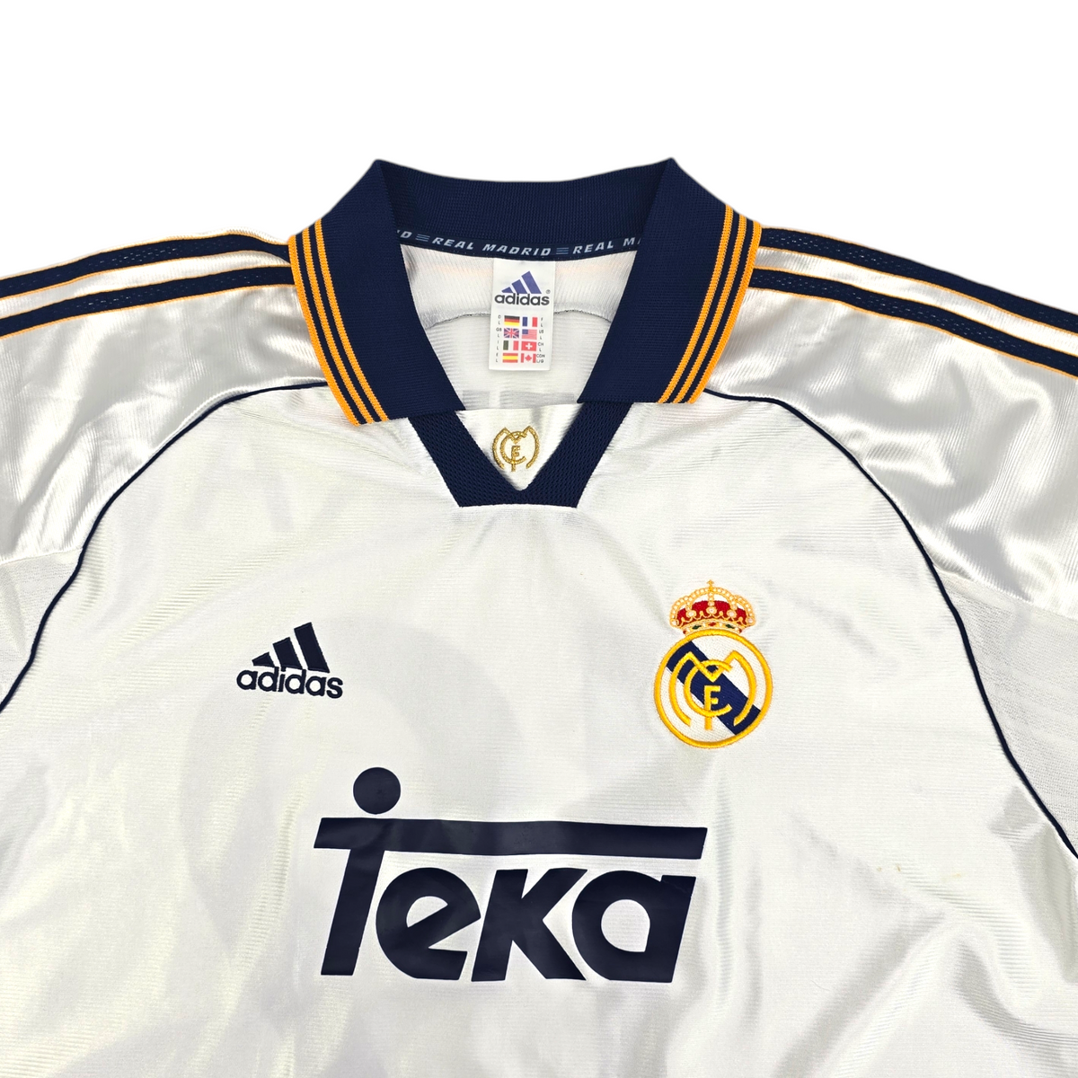 1998/99 Real Madrid Home Football Shirt (L) Adidas #19 Anelka