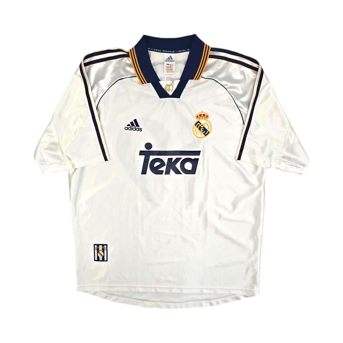 1998/99 Real Madrid Home Football Shirt (L) Adidas #19 Anelka