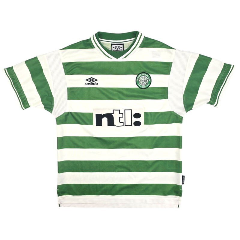 1999/01 Celtic Home Football Shirt (L) Umbro #7 Larsson