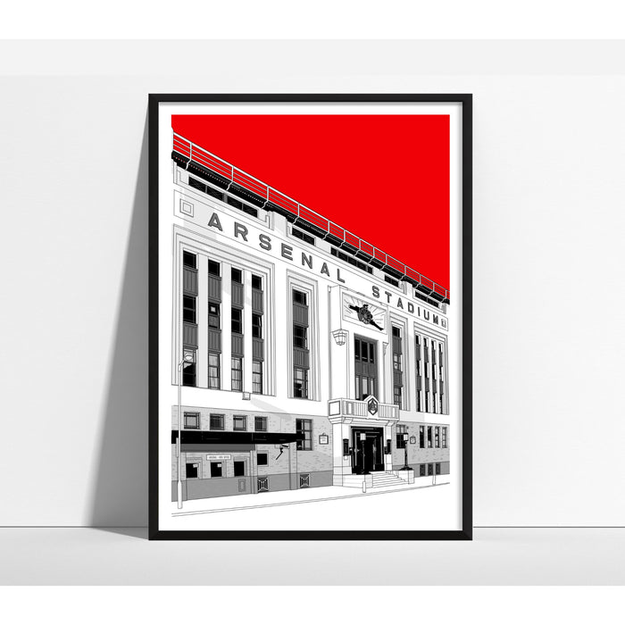 Arsenal Football Artwork - Highbury Stadium - Football Finery - FF203126