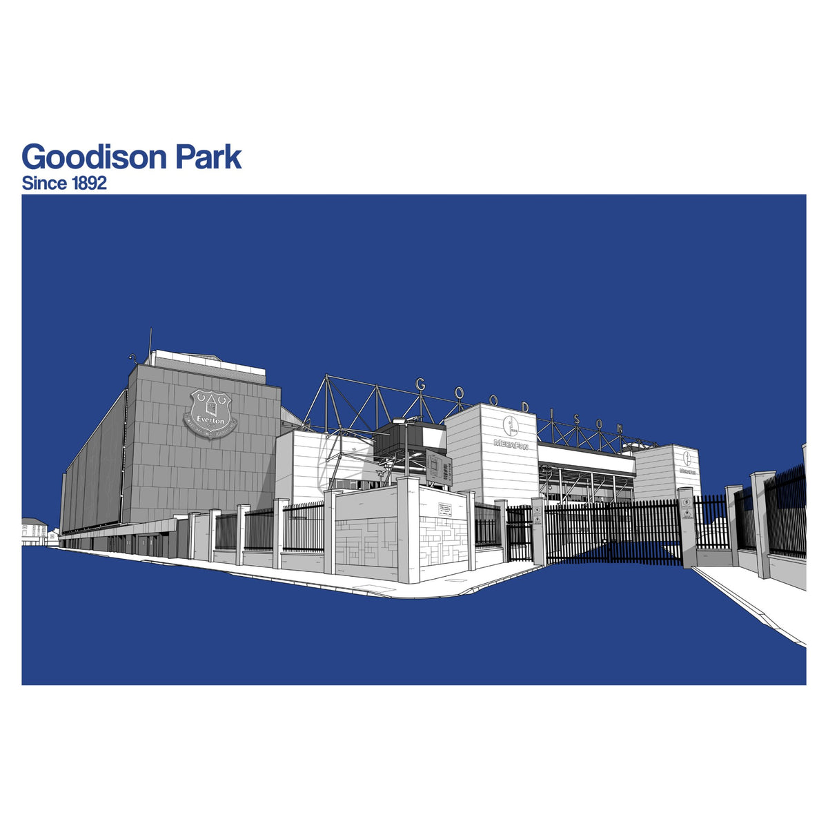 Everton Football Artwork - Goodison Park - Football Finery - FF203117