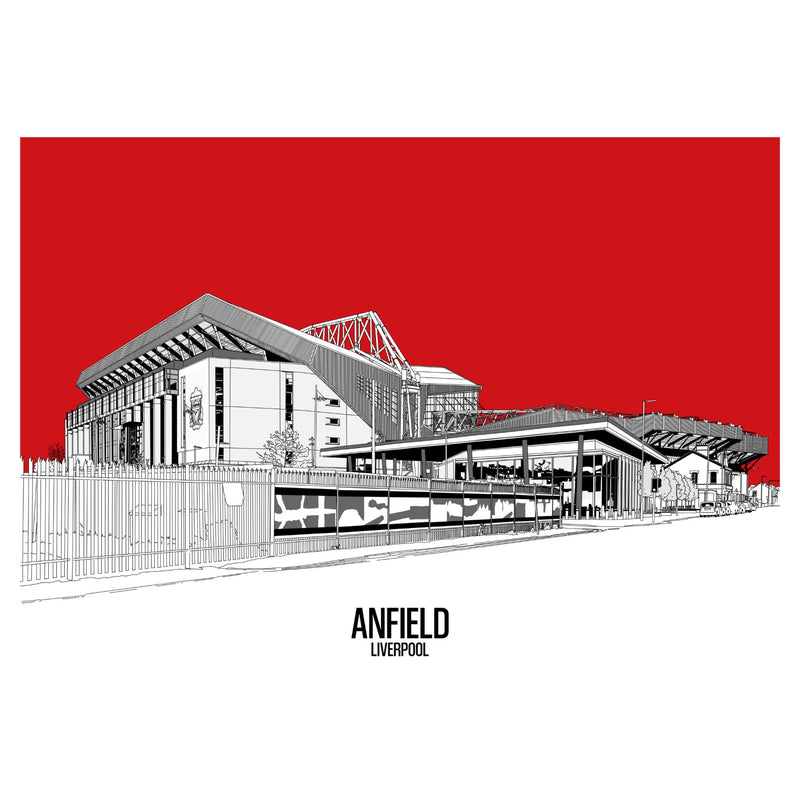 Liverpool Football Artwork - Anfield - Football Finery - FF203111