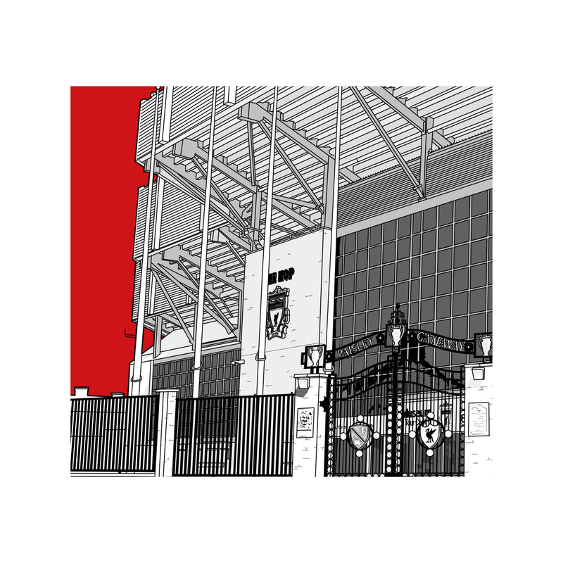 Liverpool Football Artwork - The Kop - Football Finery - FF203110