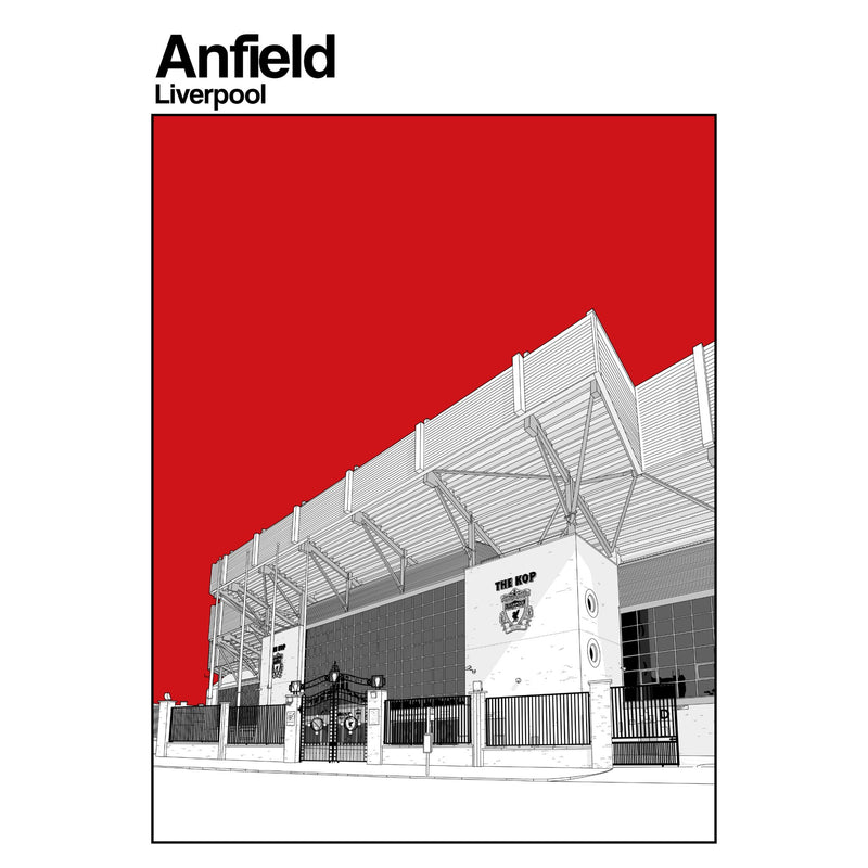 Liverpool Football Artwork - The Kop - Football Finery - FF203110