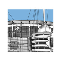 Manchester City Football Artwork - The Etihad - Football Finery - FF203122