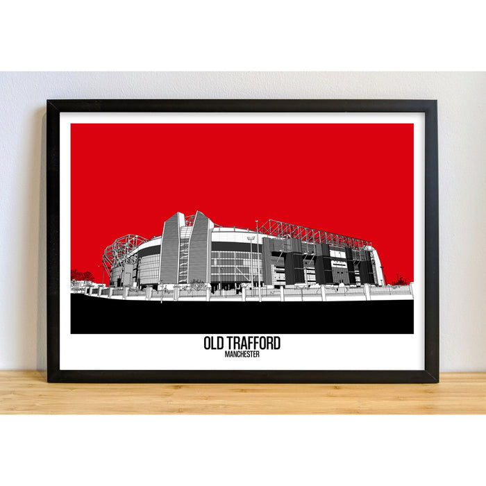 Manchester United Football Artwork - Old Trafford - Football Finery - FF203121