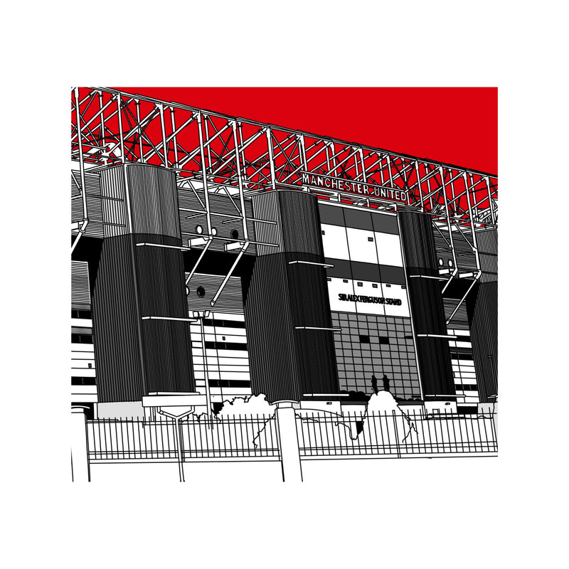 Manchester United Football Artwork - Old Trafford - Football Finery - FF203121