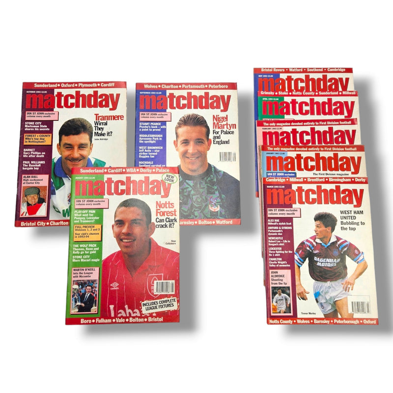 Matchday Football Magazine: 1993 Bundle (8 x Issues) - Football Finery -