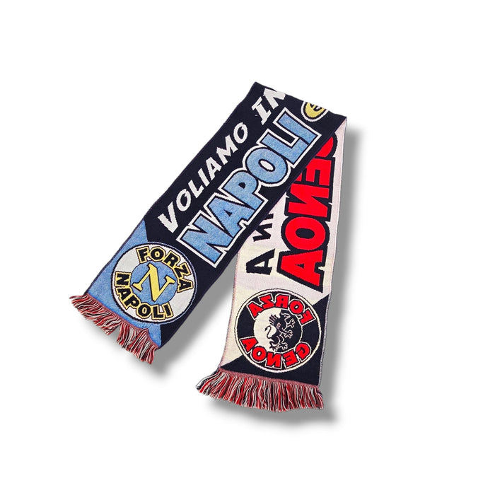 Napoli x Genoa Vintage Football Scarf (Half & Half) - Football Finery - FF203749