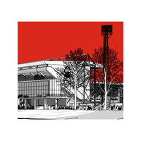 Nottingham Forest Football Artwork - The City Ground - Football Finery - FF203124