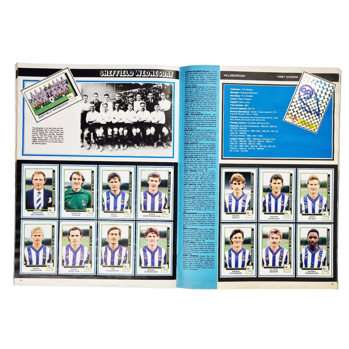 Panini 1986 Sticker Album English 1st Division & SPL (Complete) - Football Finery - FF202965