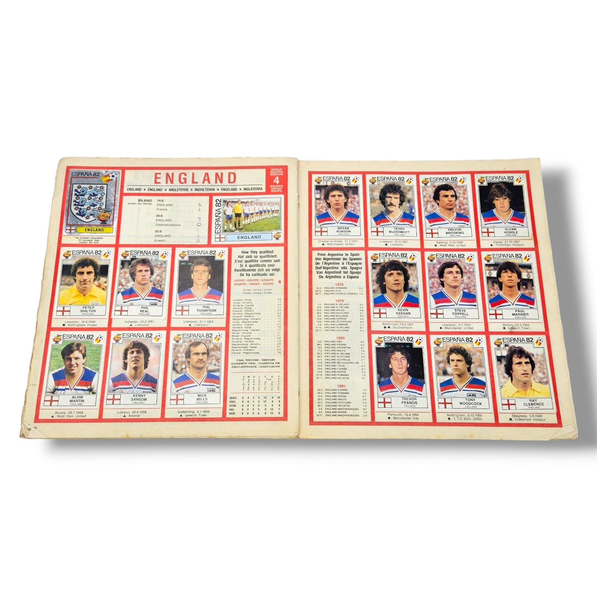 Panini World Cup Sticker Album Spain 1982 (Complete) - Football Finery - FF204054