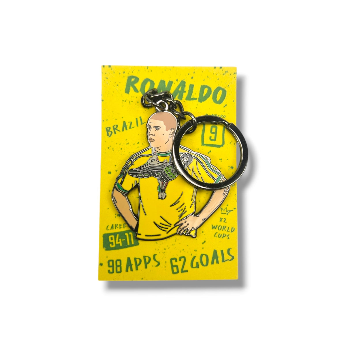 Ronaldo R9 - Brazil Football Icon Keyring - Football Finery - FF204594