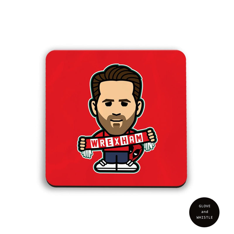 Ryan Reynolds Wrexham Football Coaster - Football Finery - FF203100