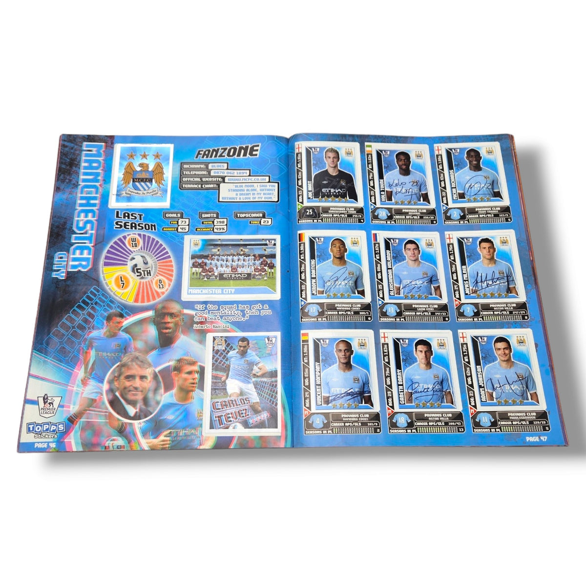 Topps Premier League Sticker Album 2011 (Complete) - Football Finery - FF204055