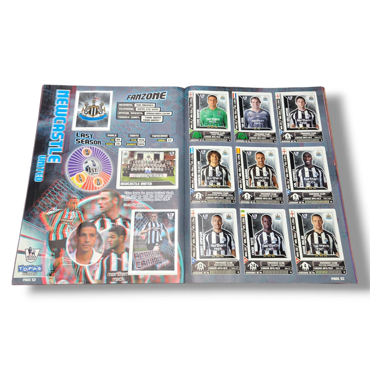 Topps Premier League Sticker Album 2011 (Complete) - Football Finery - FF204055